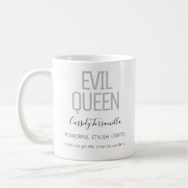 Taza De Café Nombre de la Reina Gray del Mal Negro