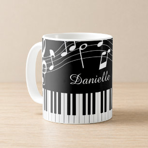 Taza De Café Nombre de la secuencia de notas musicales de piano