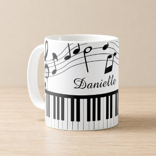 Taza De Café Nombre de la secuencia de notas musicales de piano