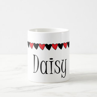 Taza De Café Nombre de los corazones de la margarita