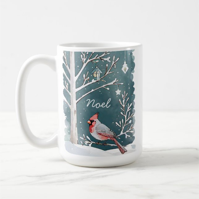 Taza De Café Nombre de los Navidades modernos cardinales del pa (Izquierda)