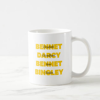 Taza De Café Nombre de los personajes principales del orgullo y