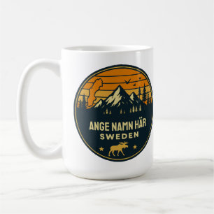 Taza De Café Nombre de lugar personalizado alrededor de Suecia 
