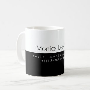 Taza De Café Nombre de Marketing de Medios Sociales Blanco y Ne
