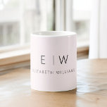 Taza De Café Nombre de monograma Minimalista neutro rosado de R<br><div class="desc">Aumente su rutina matutina con nuestro Rubor Pink Modern Monograma Minimalista Nombre Coffee Mug. Esta elegante taza aporta un toque de elegancia contemporánea a su ritual diario del café. Está diseñado pensando en la calidad y presenta un diseño minimalista en rosa ruidoso clásico, lo que lo convierte en una adición...</div>