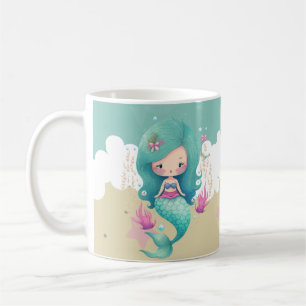 Taza De Café Nombre de niños sirena linda