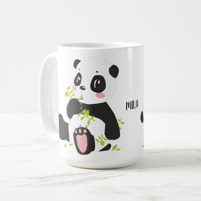 Taza De Café Nombre de panda de corte (Anverso izquierdo)