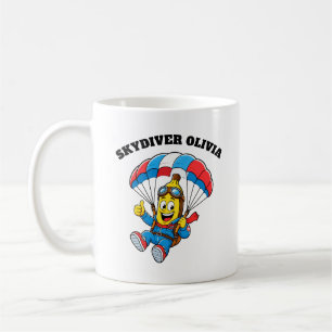 Taza De Café Nombre de paracaidista personalizado Banana divert