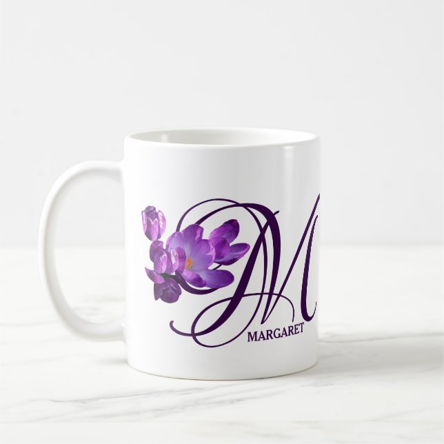 Taza De Café nombre de personalizable Margaret violeta giratori (Izquierda)
