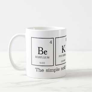 Taza De Café Nombre de química de elementos de tabla periódica