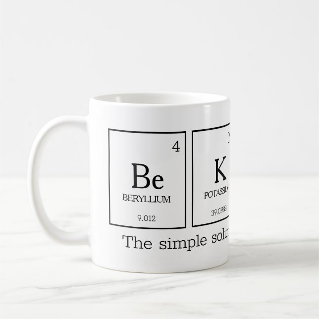 Taza De Café Nombre de química de elementos de tabla periódica  (Izquierda)