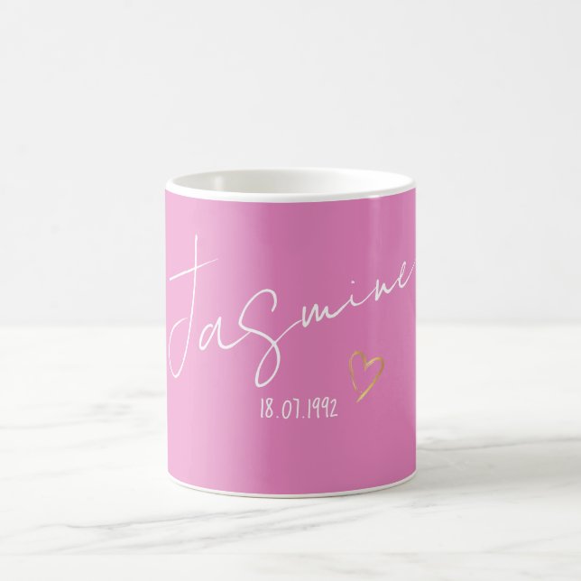 Taza De Café Nombre de regalo personalizado moderno (Centro)
