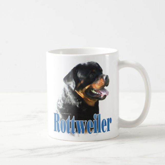 Taza De Café Nombre de Rottweiler (Derecha)