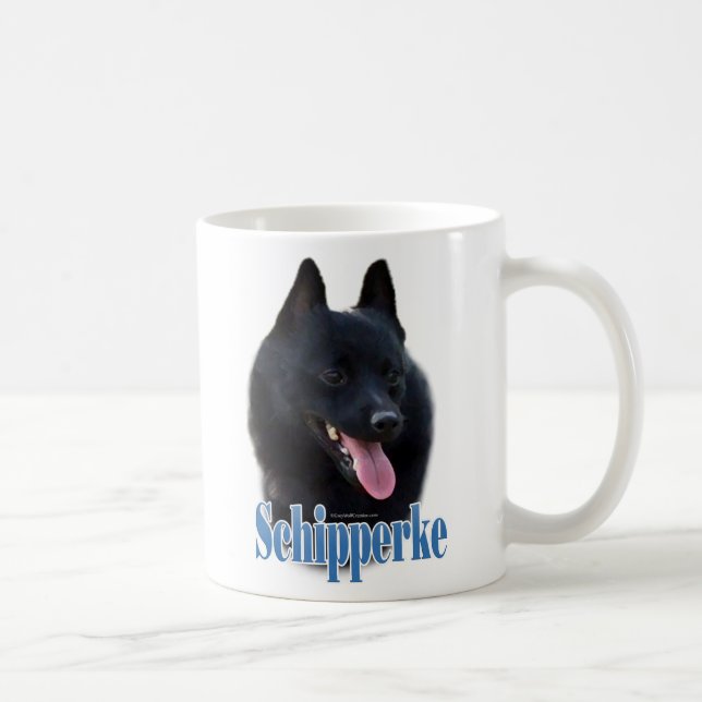 Taza De Café Nombre de Schipperke (Derecha)