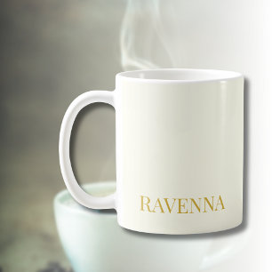 Taza De Café Nombre de Serif personalizado de lujo para regalo 