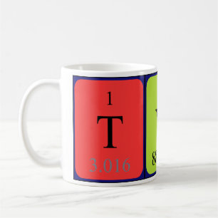 Taza De Café Nombre de tabla periódica de tipo mug