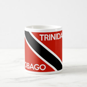 Taza De Café nombre de texto de la bandera de trinidad de tobag