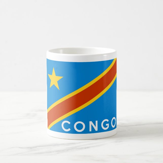 Taza De Café nombre de texto del país del indicador de congo (Centro)