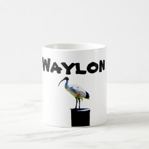 Taza De Café Nombre De Waylon Con Pollo Bin, Café Mug