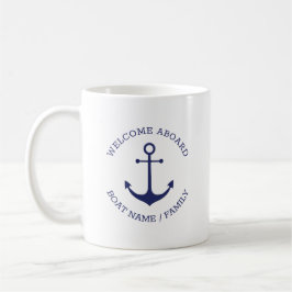 Taza De Café Nombre del barco del Personalizado del Ancla Náuti