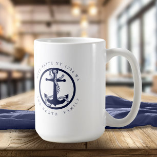 Taza De Café Nombre del barco y caravana de la Marina ID619