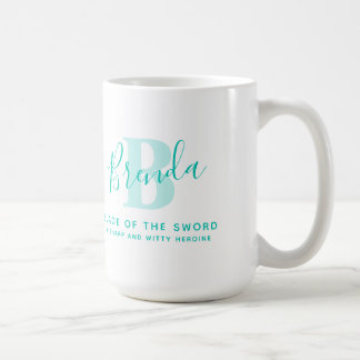 Taza De Café Nombre del Brenda que significa texto verde azulad