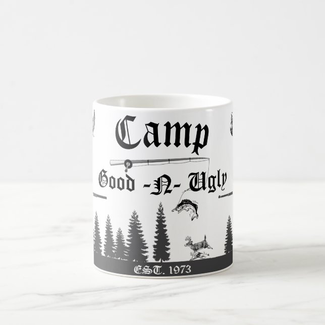 Taza De Café Nombre del campamento de escenas de Woodland (Centro)