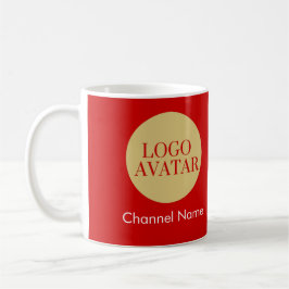 TAZA DE CAFÉ NOMBRE DEL CANAL DE LOGO DE YOUTUBE AVATAR