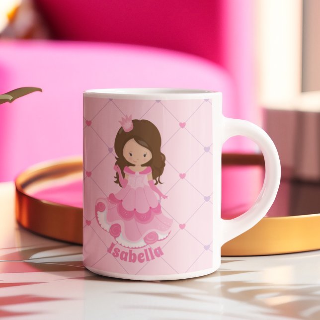 Taza De Café Nombre del Chica de Princesas Rosa Cute (Subido por el creador)