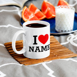 Taza De Café Nombre del corazón