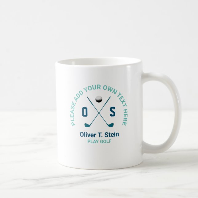 Taza De Café Nombre del golfista   (Derecha)