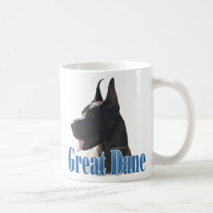 Taza De Café Nombre del gran danés (negro)