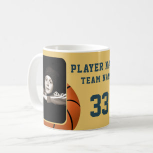 Taza De Café Nombre del jugador de baloncesto Número Equipo 2 F