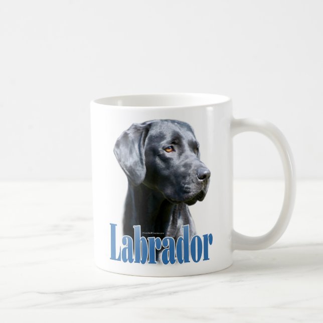 Taza De Café Nombre del labrador (negro) (Derecha)