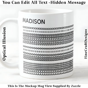 Taza De Café Nombre del mensaje oculto de preferencia de café 1