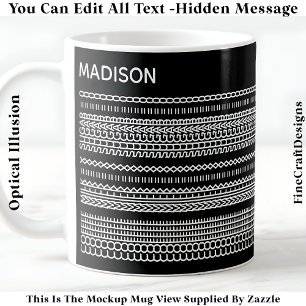 Taza De Café Nombre del mensaje oculto de preferencia de café 1