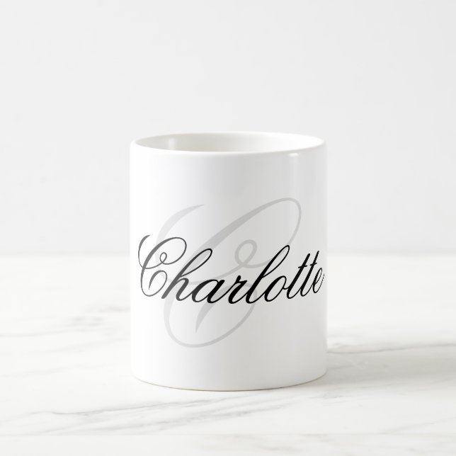 Taza De Café Nombre del monograma (Centro)
