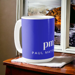 Taza De Café Nombre del monograma del Personalizado mínimo mode