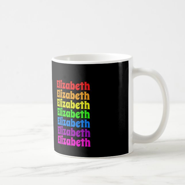 Taza De Café Nombre del orgullo arcoiris (Derecha)