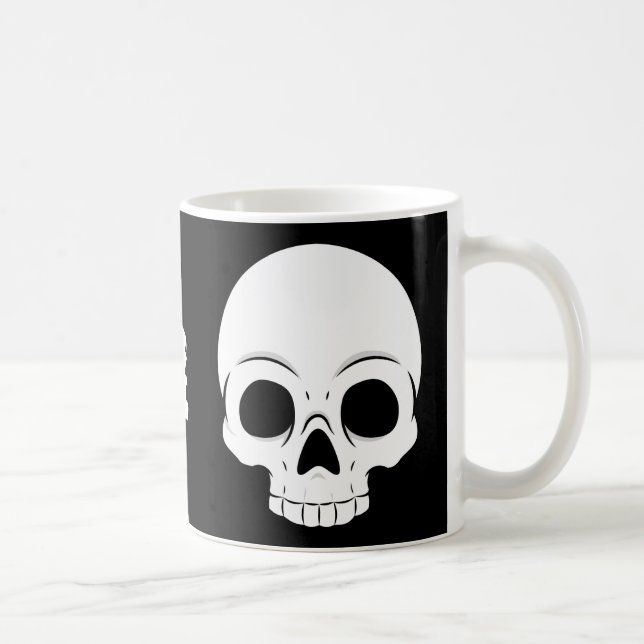 Taza De Café Nombre del parlanchín simple del día de Halloween (Derecha)
