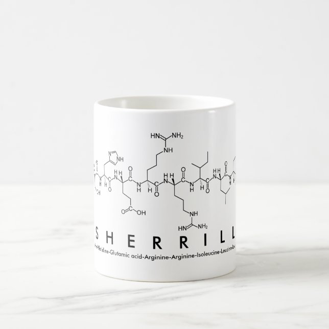 Taza De Café Nombre del péptido Sherrill mug (Centro)