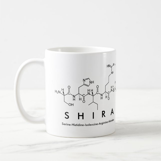 Taza De Café Nombre del péptido Shira mug (Izquierda)