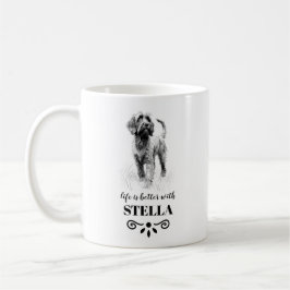 Taza De Café Nombre del perro Personalizado de Griffon con hilo