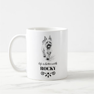 Taza De Café Nombre del perro Personalizado West-Highland-White