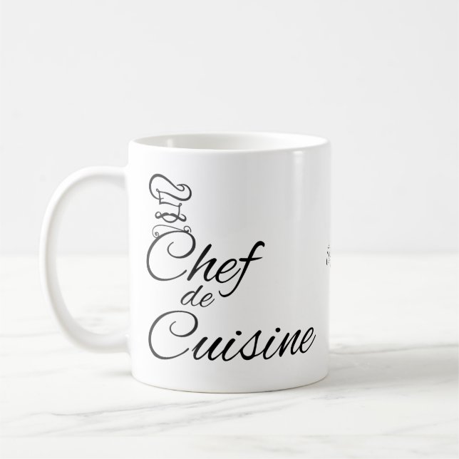 Taza De Café Nombre del Personalizable del chef de cocina (Izquierda)
