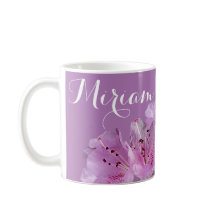 Nombre del personalizable Miriam floral morado boh