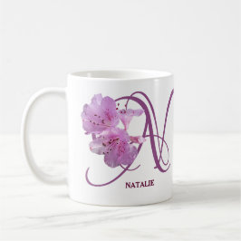 Taza De Café Nombre del personalizable Natalie bonito arte flor