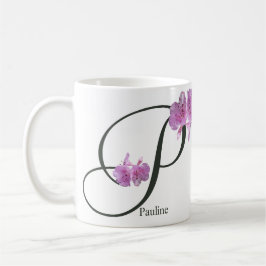 Taza De Café Nombre del personalizable Pauline flores rosadas g