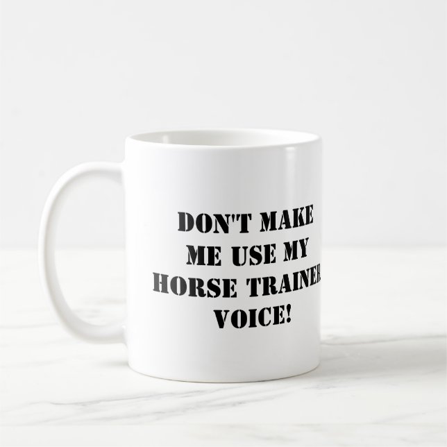 Taza De Café Nombre del personalizar del entrenador ecuestre gr (Izquierda)