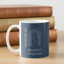 Taza De Café Nombre del profesor Arquitecto de Mentes Alegres A